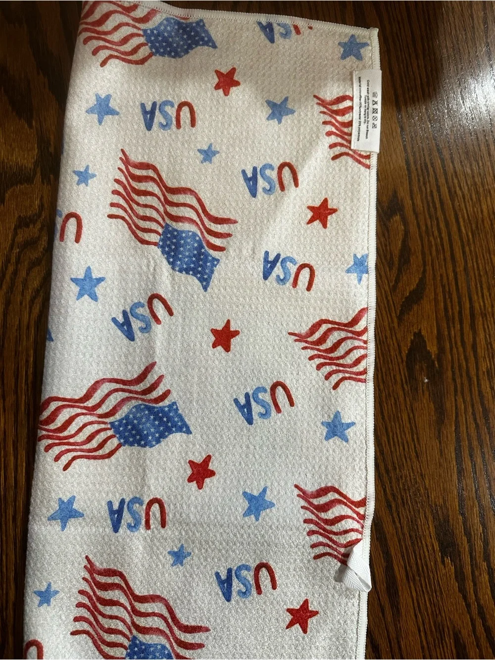 Crae.Home Liberty Wave Double-Sided Hand Towel - Red, White & Blue